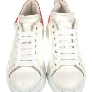 Alexander McQueen White Sneakers with Red Detail